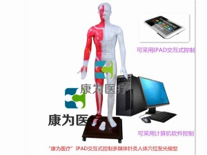 “康为医疗”IPAD交互式控制多媒体针灸人体穴位发光模型（光电感应）